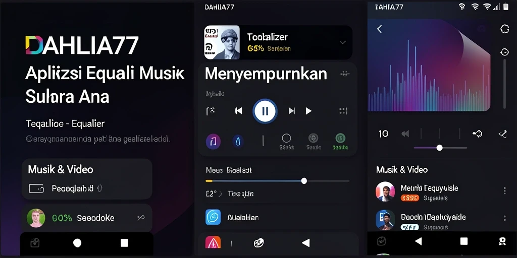 Antarmuka DAHLIA77 yang modern dan berfungsi sebagai Equalizer.