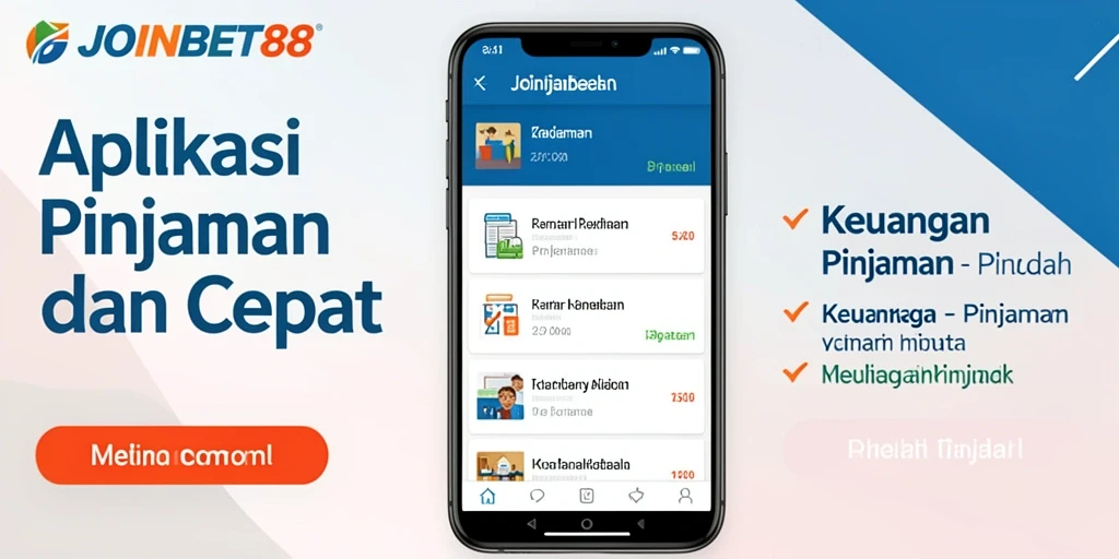 Tampilan antarmuka aplikasi JOINBET88 untuk pengajuan pinjaman.