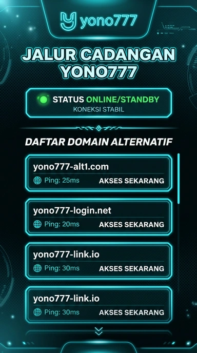 Tampilan link alternatif yono777